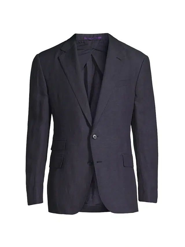 Men's Kent Linen & Silk Canvas Jacket - Navy
