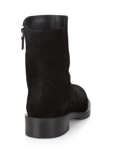 Stuart Weitzman Women's 00 Bold Suede Zip Booties - Black | Thumbnail 2