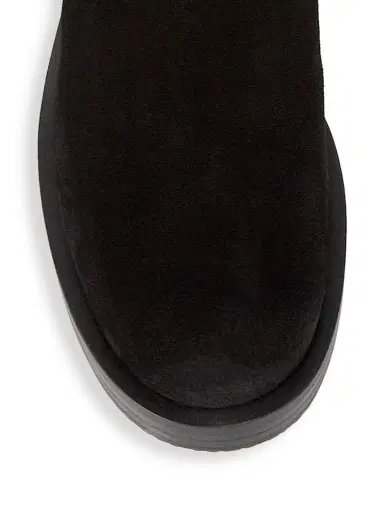 Stuart Weitzman Women's 00 Bold Suede Zip Booties - Black | Thumbnail 3