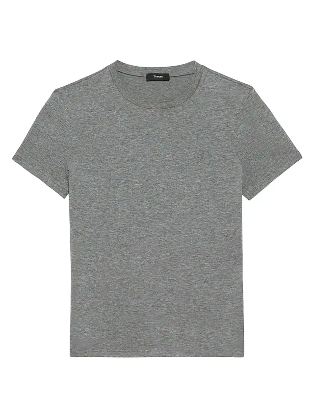 Theory Women's Apex Tiny T-Shirt - Melange Grey