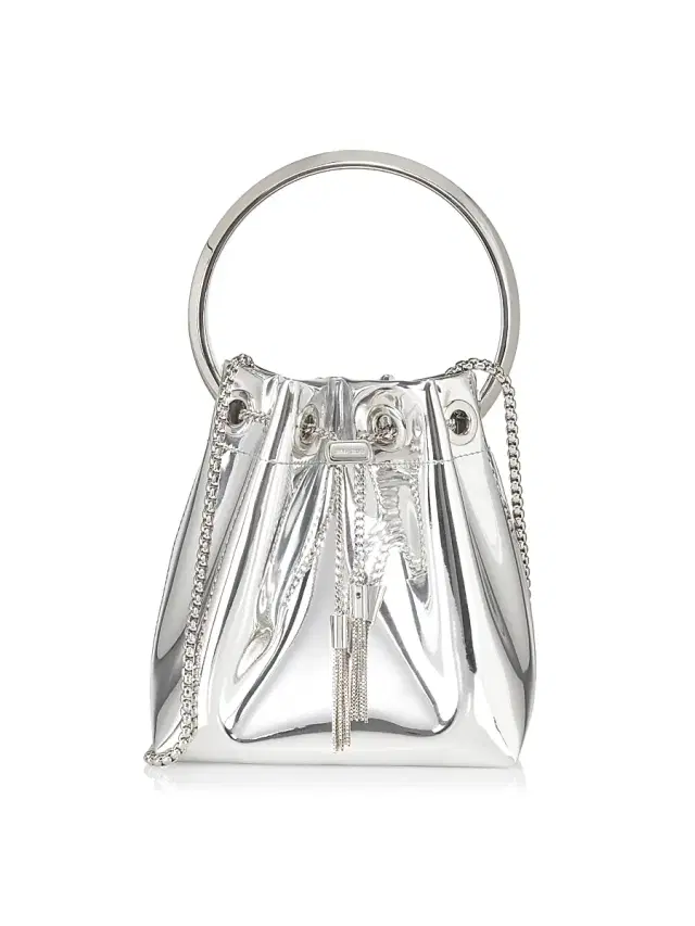 Jimmy Choo Women's Bon Bon Metallic Top Handle Bag - Silver
