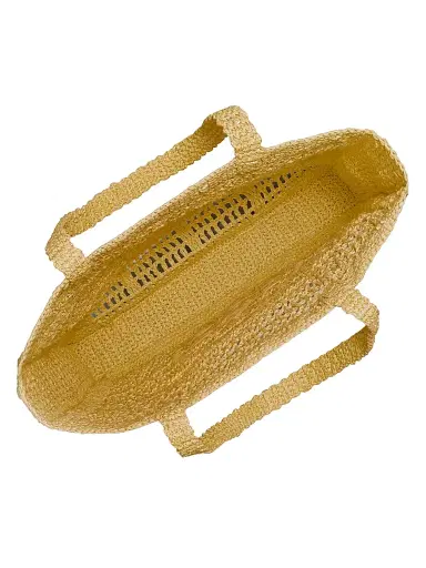 Tory Burch Women's Ella Raffia Crochet Floral Tote - Natural | Thumbnail 2