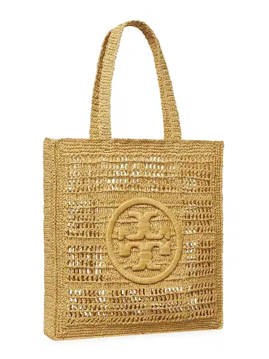 Tory Burch Women's Ella Raffia Crochet Floral Tote - Natural | Thumbnail 3