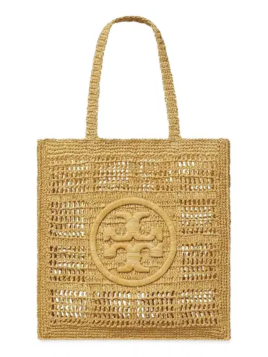 Tory Burch Women's Ella Raffia Crochet Floral Tote - Natural | Thumbnail 1