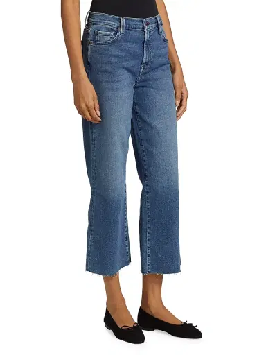 7 For All Mankind Women's Alexa Stretch-Denim Flared Jeans - Clara | Thumbnail 4