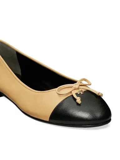 Tory Burch Women's Cap Toe Ballet Flats - Tan - Size 5.5 | Thumbnail 2