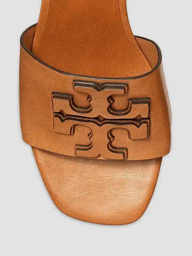 Tory Burch Women's Ines 55MM Leather Mules - Tan - Size 10.5 | Thumbnail 3