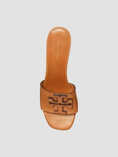 Tory Burch Women's Ines 55MM Leather Mules - Tan - Size 10.5 | Thumbnail 4
