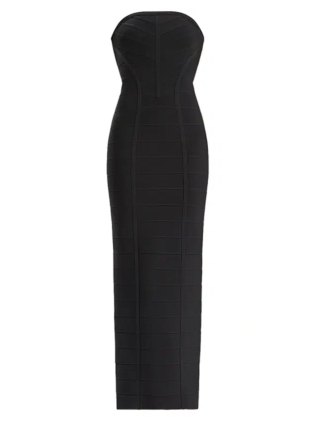 Women's Icon Strapless Bandage Gown - Black