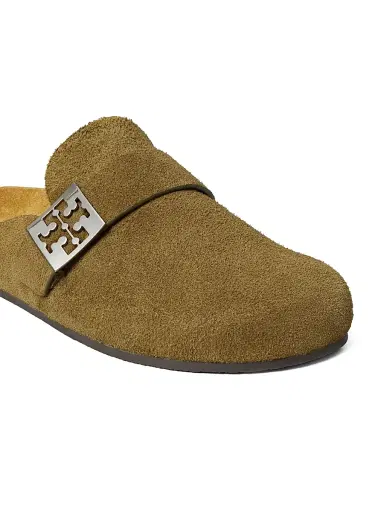 Tory Burch Women's Mellow Suede Mules - Wild Olive | Thumbnail 4 Tory Burch Women's Mellow Suede Mules - Wild Olive | Thumbnail 4