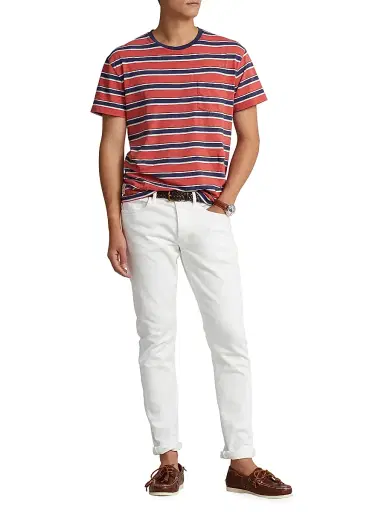 Polo Ralph Lauren Men's Striped Cotton Gauze Jersey T-Shirt - Red Multi - Size XXL | Thumbnail 2