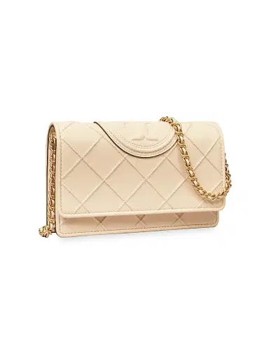 Tory Burch Women's Fleming Soft Leather Chain Wallet | Thumbnail 3 Tory Burch Women's Fleming Soft Leather Chain Wallet | Thumbnail 3