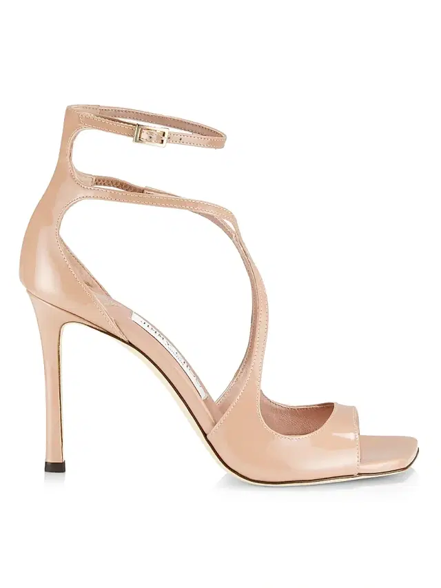 Jimmy Choo Women's Azia 95MM Patent Leather Sandals - Ballet Pink