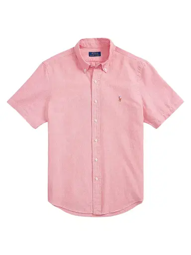 Polo Ralph Lauren Men's Classic Oxford Short-Sleeve Sport Shirt - Sunrise Red | Thumbnail 1 Polo Ralph Lauren Men's Classic Oxford Short-Sleeve Sport Shirt - Sunrise Red | Thumbnail 1