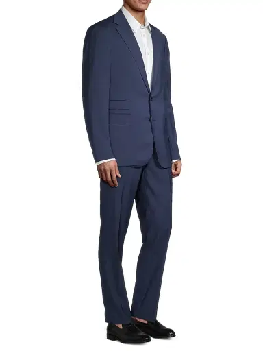 Ralph Lauren Purple Label Men's Gregory Single-Breasted Two-Button Wool Suit - Blue | Thumbnail 4 Ralph Lauren Purple Label Men's Gregory Single-Breasted Two-Button Wool Suit - Blue | Thumbnail 4