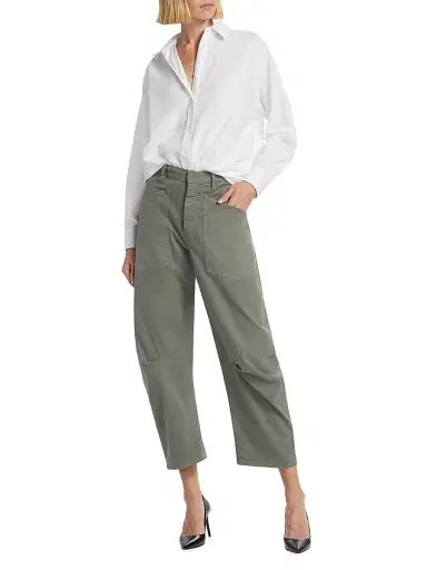 Nili Lotan Women's Mael Oversized Button-Front Shirt - White - Size Large | Thumbnail 2