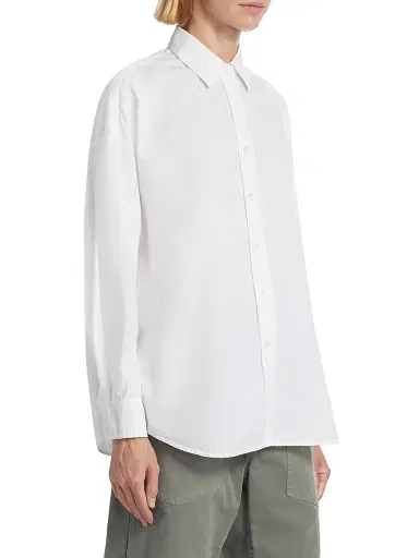 Nili Lotan Women's Mael Oversized Button-Front Shirt - White - Size Large | Thumbnail 4