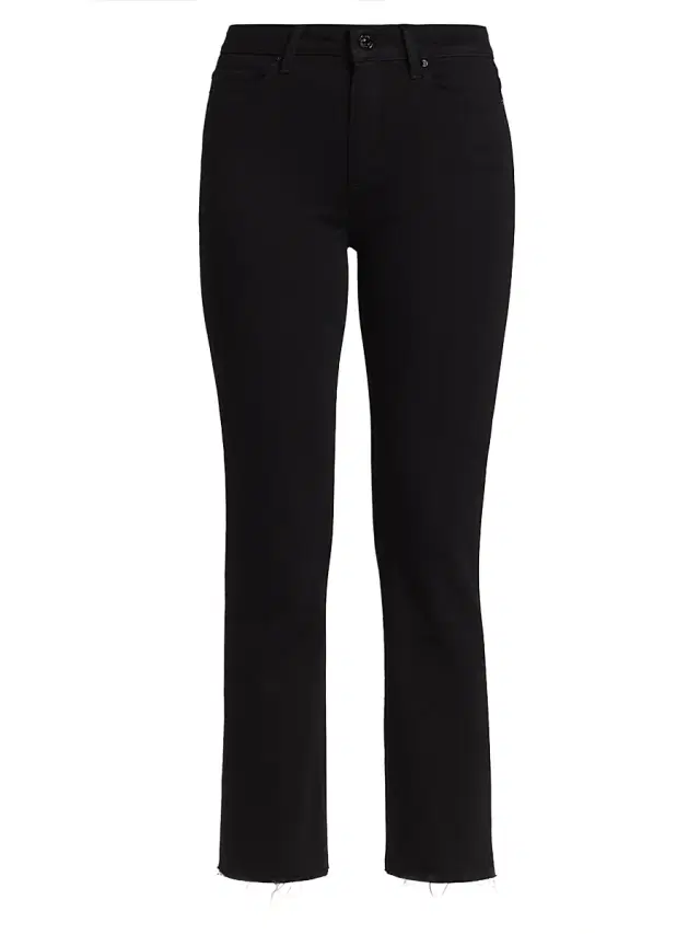 Paige Women's Cindy High-Rise Ankle Straight Jeans - Black Shadow