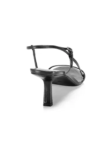The Row Women's Bare Leather Sandals - Black | Thumbnail 3 The Row Women's Bare Leather Sandals - Black | Thumbnail 3
