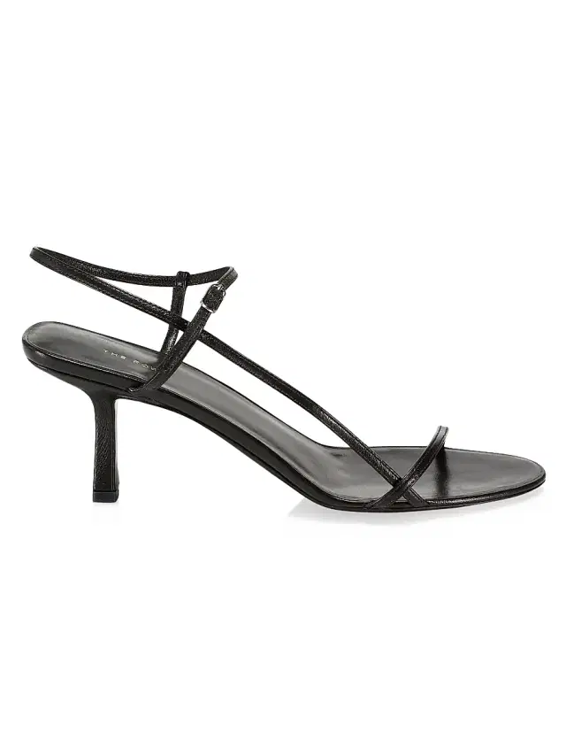 Women's Bare Leather Sandals - Black