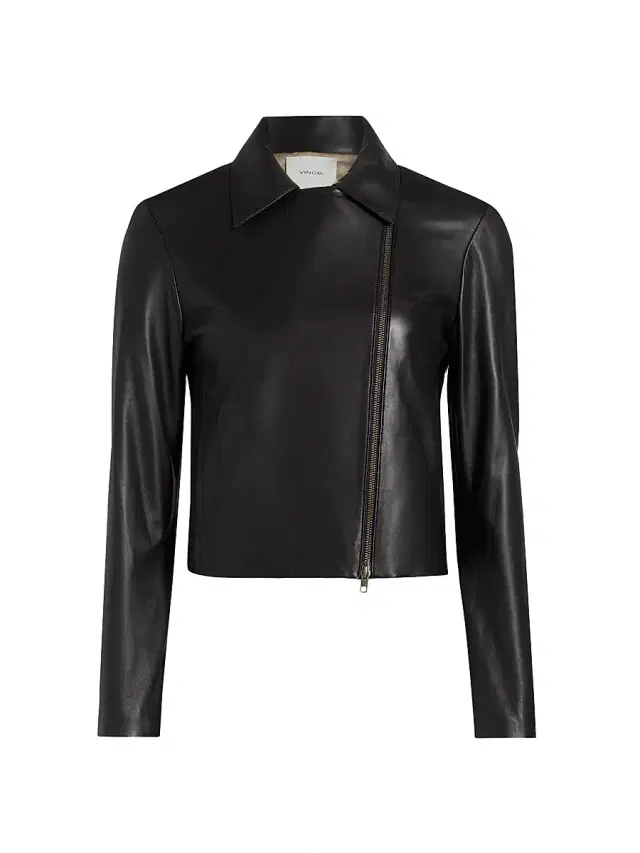 Vince Women's Leather Moto Jacket - Black