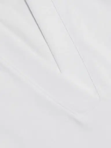 Vince Women's Cotton Long-Sleeve Polo Top - Optic White | Thumbnail 7