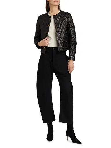 Nili Lotan Women's Shon Barrel Jeans - Black | Thumbnail 2 Nili Lotan Women's Shon Barrel Jeans - Black | Thumbnail 2
