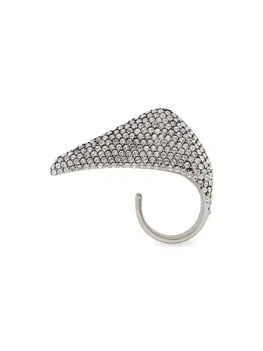 Alexander McQueen Women's Silvertone & Crystal Claw Ring - Silver | Thumbnail 3 Alexander McQueen Women's Silvertone & Crystal Claw Ring - Silver | Thumbnail 3