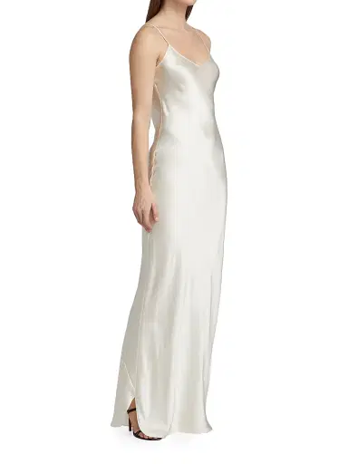 Nili Lotan Women's Cami Silk Charmeuse Gown - Ivory - Size XL | Thumbnail 2 Nili Lotan Women's Cami Silk Charmeuse Gown - Ivory - Size XL | Thumbnail 2