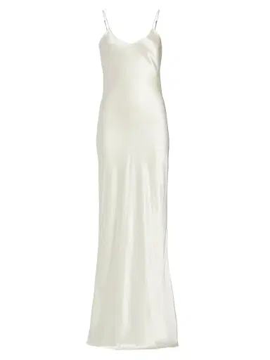 Nili Lotan Women's Cami Silk Charmeuse Gown - Ivory - Size XL | Thumbnail 1 Nili Lotan Women's Cami Silk Charmeuse Gown - Ivory - Size XL | Thumbnail 1