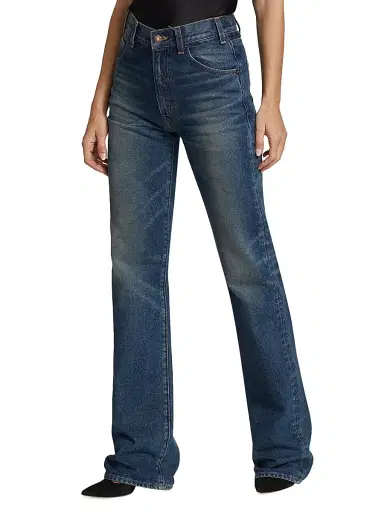 Nili Lotan Women's Joan Straight-Leg Jeans - Simon Wash | Thumbnail 4 Nili Lotan Women's Joan Straight-Leg Jeans - Simon Wash | Thumbnail 4