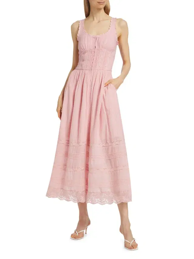 Women's Wishing Well Victori Santelle Midi-Dress - Cherry Pink