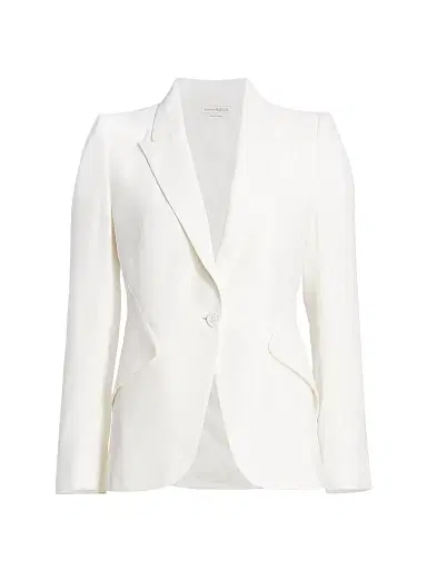 Alexander McQueen Women's Tailored Peak-Lapel Jacket | Thumbnail 1 Alexander McQueen Women's Tailored Peak-Lapel Jacket | Thumbnail 1