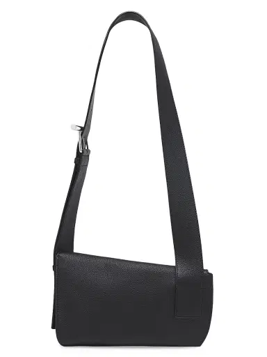 Alexander McQueen Men's T-Bar Leather Sling Bag - Black Silver | Thumbnail 4