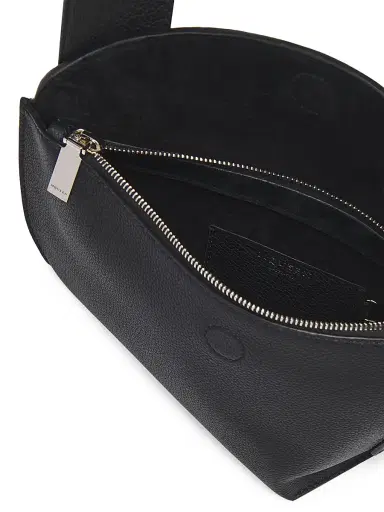 Alexander McQueen Men's T-Bar Leather Sling Bag - Black Silver | Thumbnail 5
