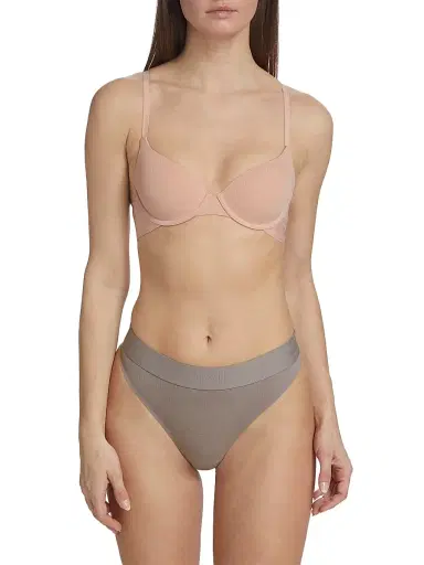 Wolford Women's Beauty Cotton Demi Underwire Bra - Powder Pink - Size 38E | Thumbnail 3