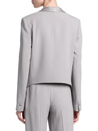 Alberta Ferretti Women's Satin Lapel Cropped Jacket | Thumbnail 5