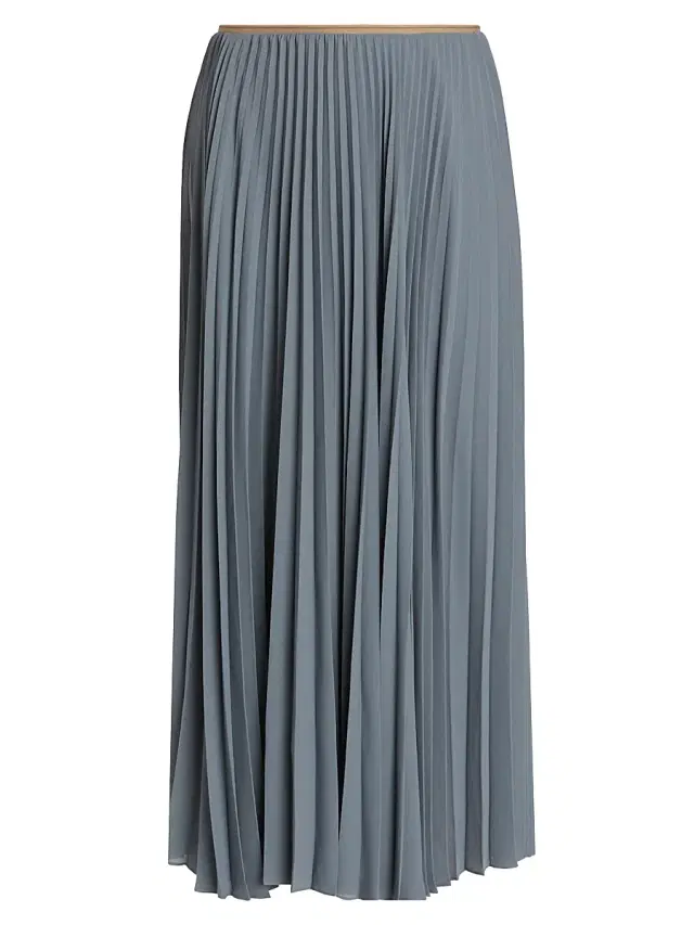Women's Draped Pleated Skirt - Lake Stone
