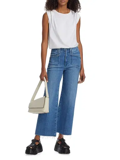 PAIGE Women's Anessa Raw Wide-Leg Jeans | Thumbnail 2 PAIGE Women's Anessa Raw Wide-Leg Jeans | Thumbnail 2