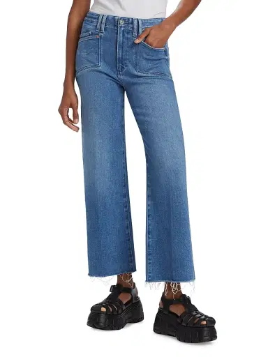 PAIGE Women's Anessa Raw Wide-Leg Jeans - Sunnie Distressed - Size 32 | Thumbnail 3 PAIGE Women's Anessa Raw Wide-Leg Jeans - Sunnie Distressed - Size 32 | Thumbnail 3