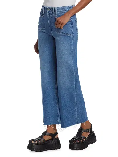 PAIGE Women's Anessa Raw Wide-Leg Jeans - Sunnie Distressed - Size 32 | Thumbnail 4 PAIGE Women's Anessa Raw Wide-Leg Jeans - Sunnie Distressed - Size 32 | Thumbnail 4