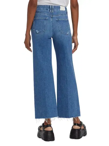 PAIGE Women's Anessa Raw Wide-Leg Jeans - Sunnie Distressed - Size 32 | Thumbnail 5 PAIGE Women's Anessa Raw Wide-Leg Jeans - Sunnie Distressed - Size 32 | Thumbnail 5