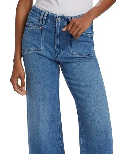 PAIGE Women's Anessa Raw Wide-Leg Jeans - Sunnie Distressed - Size 32 | Thumbnail 6 PAIGE Women's Anessa Raw Wide-Leg Jeans - Sunnie Distressed - Size 32 | Thumbnail 6