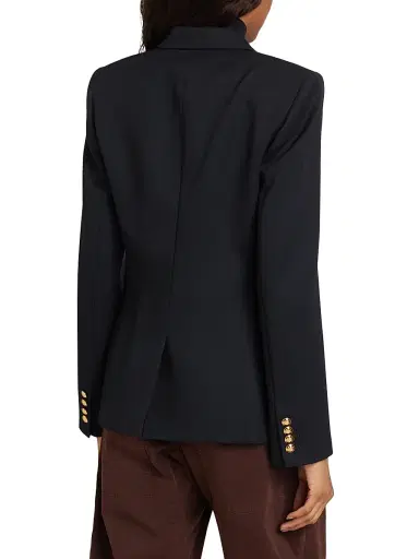 Nili Lotan Women's Veda Wool Double-Breasted Jacket - Midnight - Size 8 | Thumbnail 5
