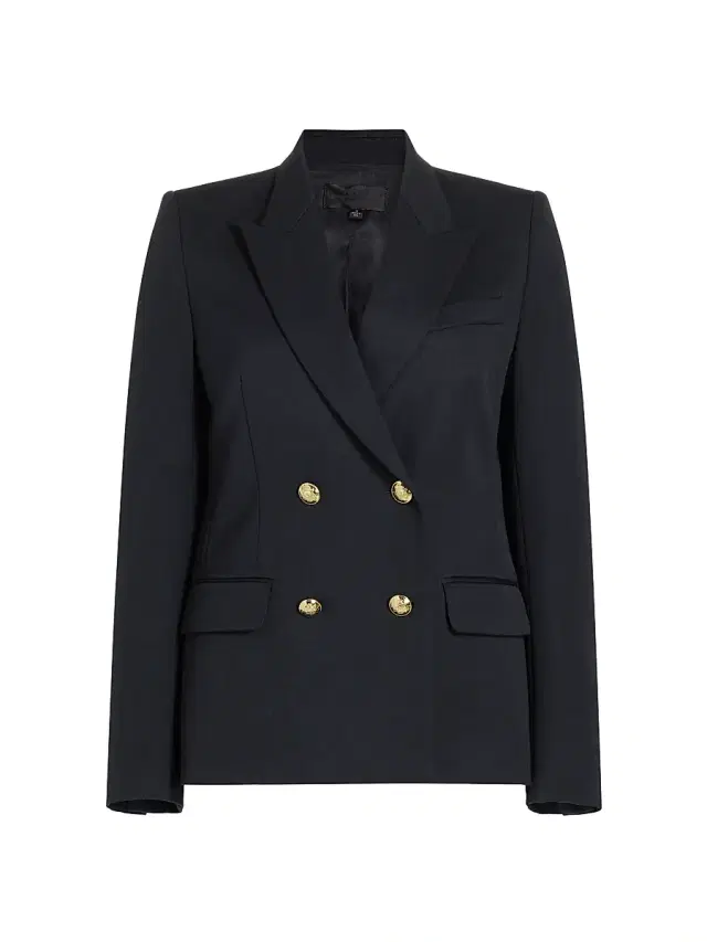 Women's Veda Wool Double-Breasted Jacket - Midnight
