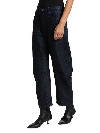 Nili Lotan Women's Shon Barrel Jeans - Indigo Rinse - Size 32 | Thumbnail 4 Nili Lotan Women's Shon Barrel Jeans - Indigo Rinse - Size 32 | Thumbnail 4