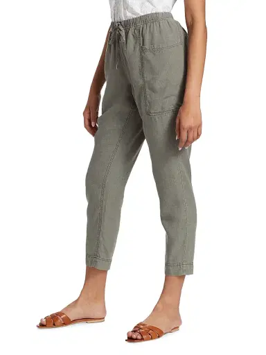 Splendid Women's Gia Drawstring Straight-Leg Crop Pants - Soft Vob | Thumbnail 4