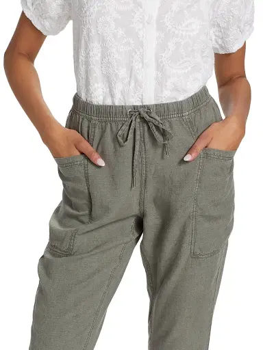 Splendid Women's Gia Drawstring Straight-Leg Crop Pants - Soft Vob | Thumbnail 6