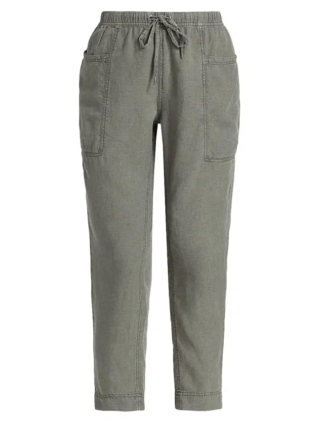 Splendid Women's Gia Drawstring Straight-Leg Crop Pants - Soft Vob