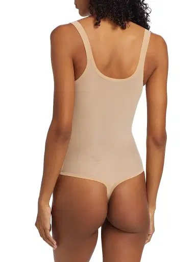 Wolford Women's Tulle Forming Thong Bodysuit - Clay | Thumbnail 4